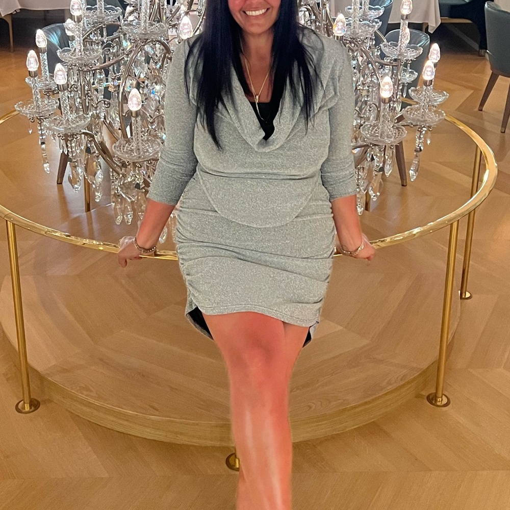 Elegant Gray Women's Dress